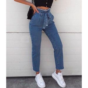 tie waist jeans sz 6